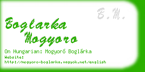 boglarka mogyoro business card